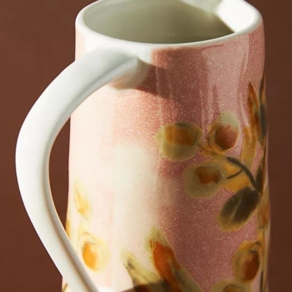 NWT Anthropologie Ismay  Floral Pitcher And Platter Set - Picture 3 of 7